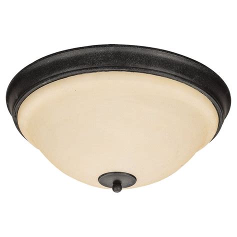 Sea Gull Lighting 3 Light Weathered Iron Incandescent Ceiling Fixture The Home Depot Canada