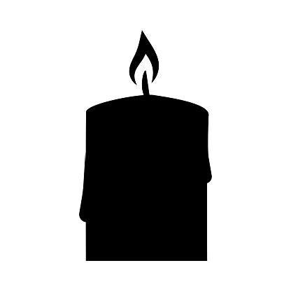 Candle Icon Candle Silhouette Stock Illustration - Download Image Now ...