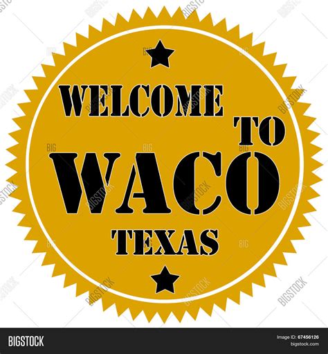 Welcome Waco Label Vector And Photo Free Trial Bigstock