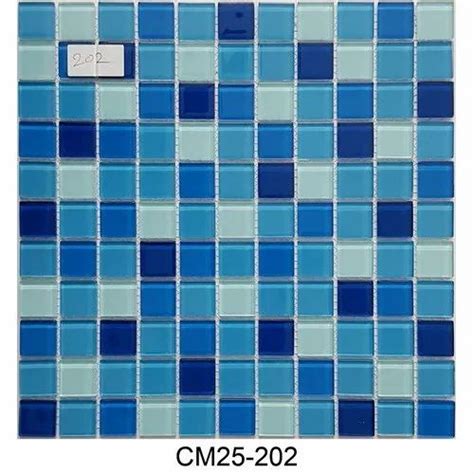 CM25 202 Aqua Blue Crystal Glass Mosaic Tiles At Rs 110 Sq Ft Glass