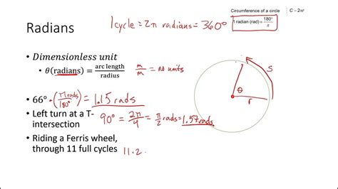 Rotational Kinematics Concepts 1 Radians And Arc Length Youtube