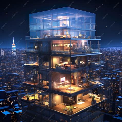 Premium AI Image | Observation Decks tall buildings panoramic