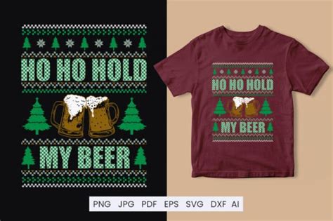 Ho Ho Hold My Beer, Svg Graphic by akmalforu · Creative Fabrica