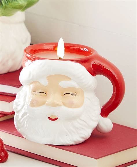 Ceramic Santa With Flameless Candle 4 Inch