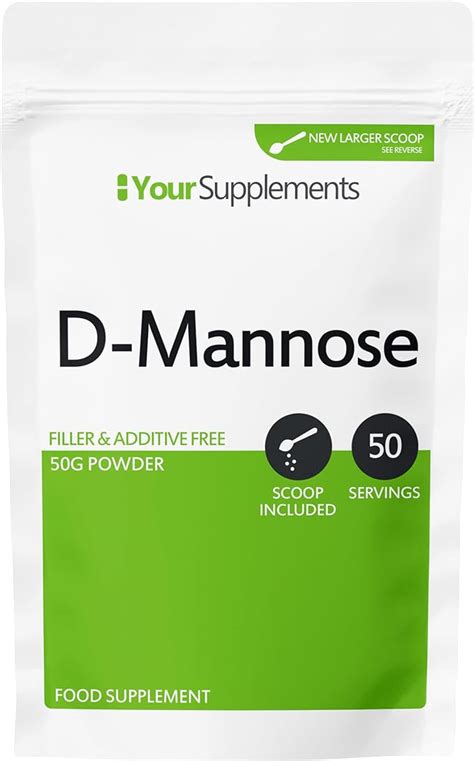 Your Supplements D Mannose Pure Powder 50g Natural And Non Gmo