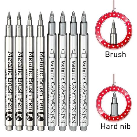 Pcs Diy Metal Waterproof Permanent Paint Marker Pens White Gold