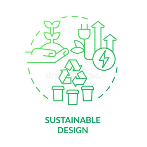 Sustainable Design Green Gradient Concept Icon Stock Vector ...