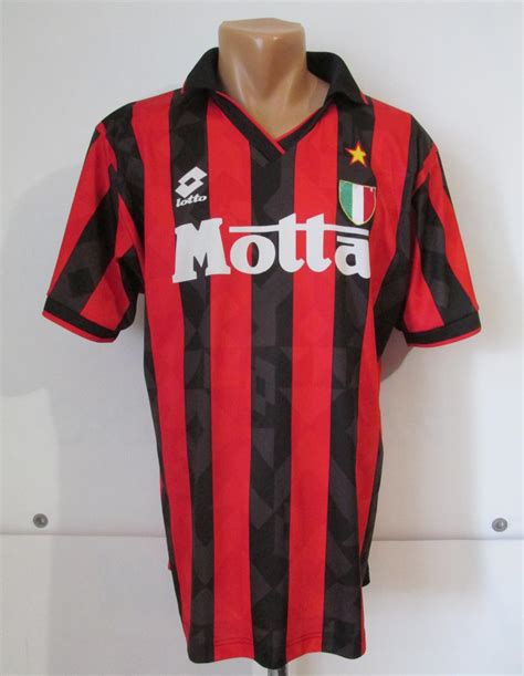 AC Milan Home Football Shirt 1993 1994 Sponsored By Motta