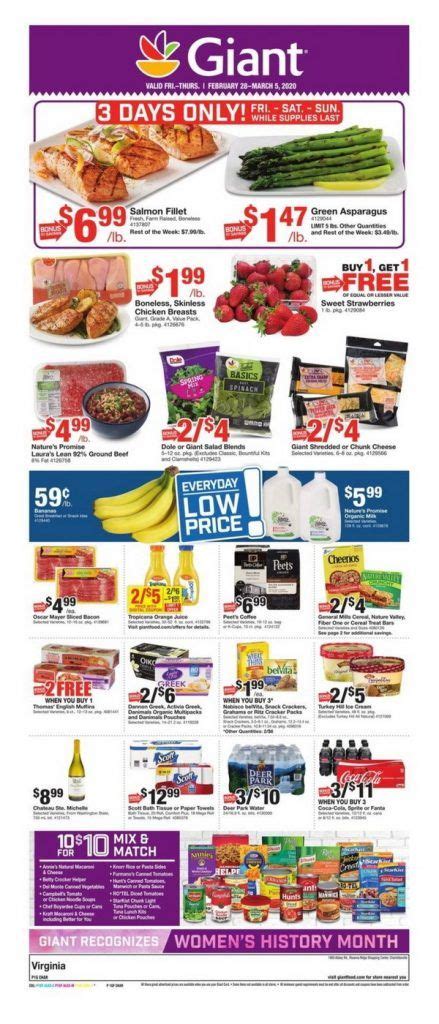 Giant Food Weekly Circular Feb 28 Mar 05 2020