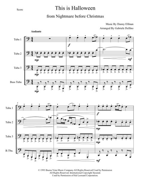 This Is Halloween Arr Gabriele Delfino By Danny Elfman Sheet Music