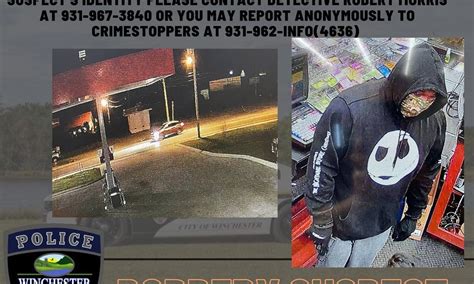 Armed Robbery Suspect Sought By Winchester Police Thunder Radio