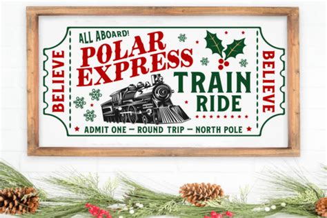 Polar Express Ticket SVG Christmas PNG Graphic By SmartSvgArt