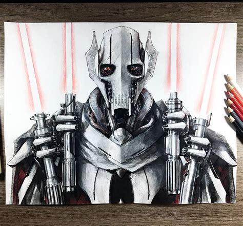 Heres My Drawing Of General Grievous As A Sith 11x14 Ralternativeart