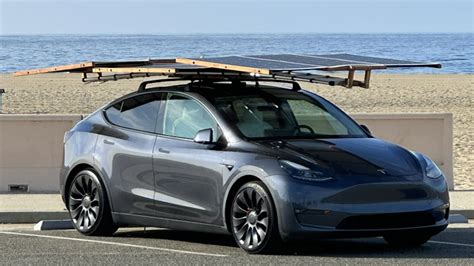 Self-Built Drivable Solar Rooftop For Tesla Model Y