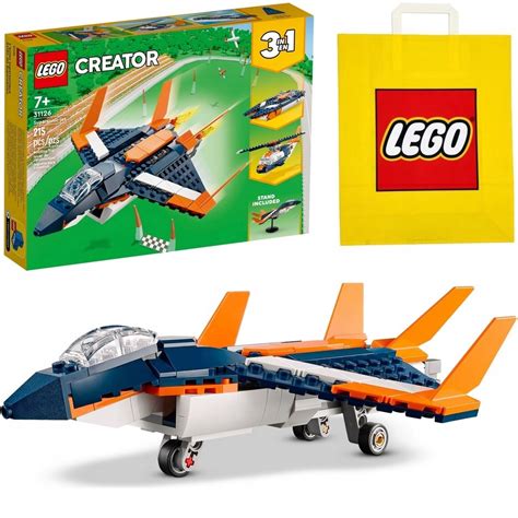 LEGO 31126 CREATOR SAMOLOT ŁÓDKA HELIKOPTER 3w1 TORBA PREZENTOWA