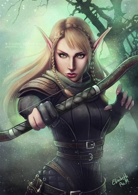 Elven Archer By Emeraldus On Deviantart Fantasy Art Warrior Elves