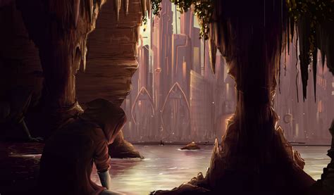 Fondos De Pantalla Luz De Sol Paisaje Dibujo Ciudad Noche Agua