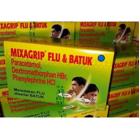 Jual Mixagrip Flu Dan Batuk Hijau 1 Box Isi 25 Strips 4 Tabs Shopee