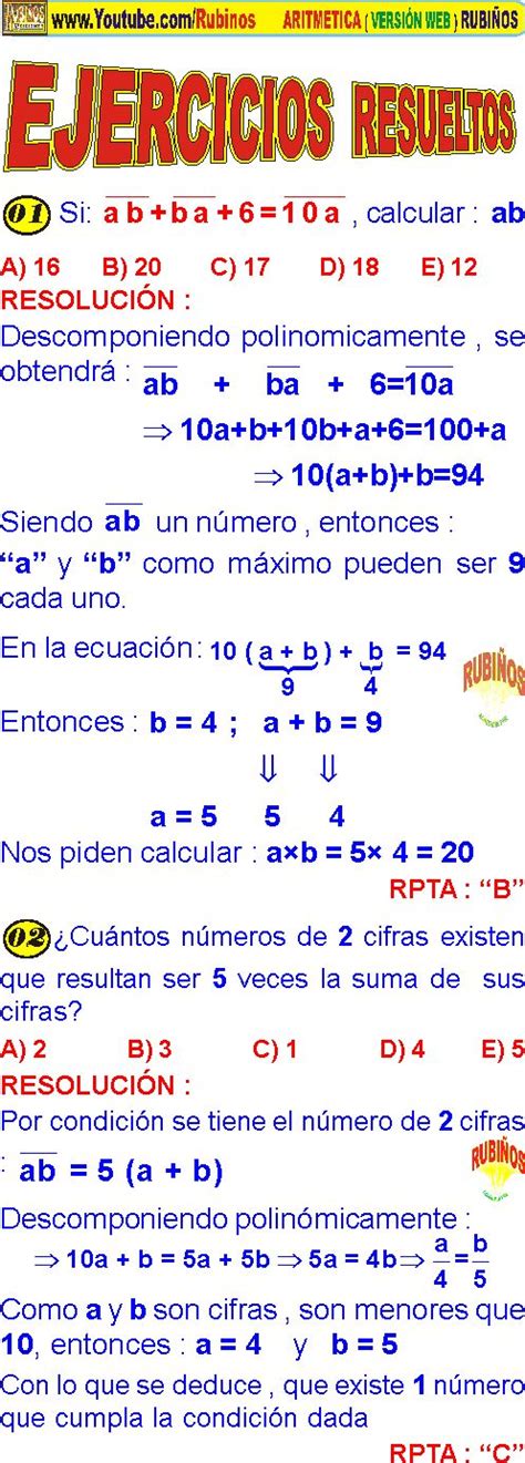 Sistemas De NumeraciÓn Ejemplos Y Ejercicios Desarrollados School