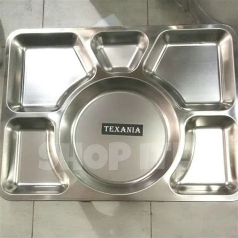 Jual Food Tray Stainless Steel Tebal Bagian Sekat Mess Tray Tempat