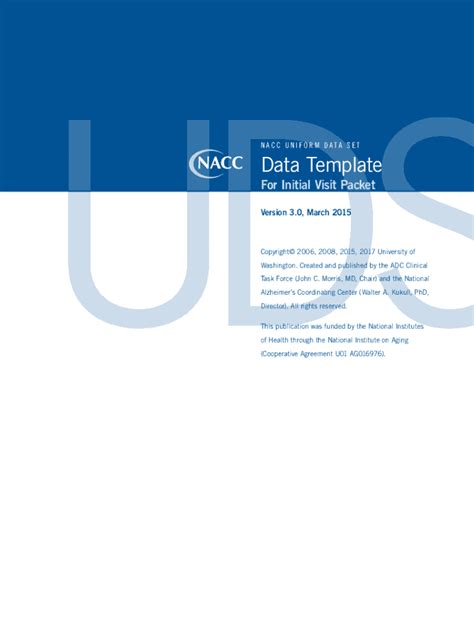 Fillable Online Nacc Uniform Data Set Uds Forms Fax Email Print