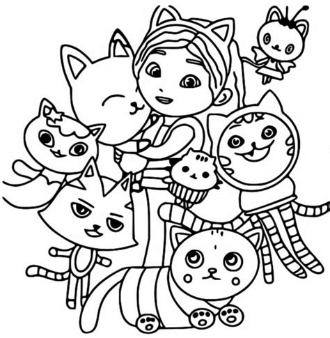 Gabby S Dollhouse Coloring Pages Free Pdf Printables Off