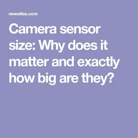 Camera Sensor Size Why Does It Matter And Exactly How Big Are They Camera Sensor Size