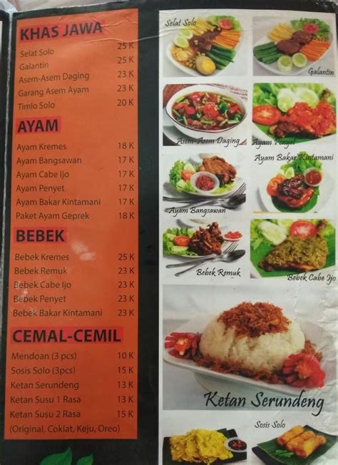 Menu At Gudeg Keraton Restaurant Tangerang Anggrek Loka Graha Raya Jl