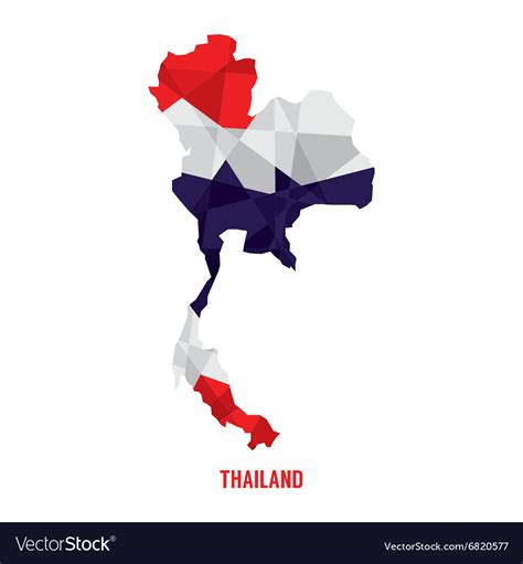 Map Of Thailand Royalty Free Vector Image Vectorstock