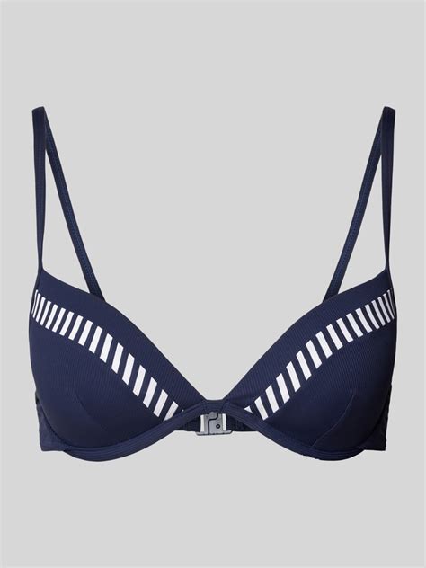 Esprit Bikini Oberteil Mit Streifenmuster Modell BONDI Marine