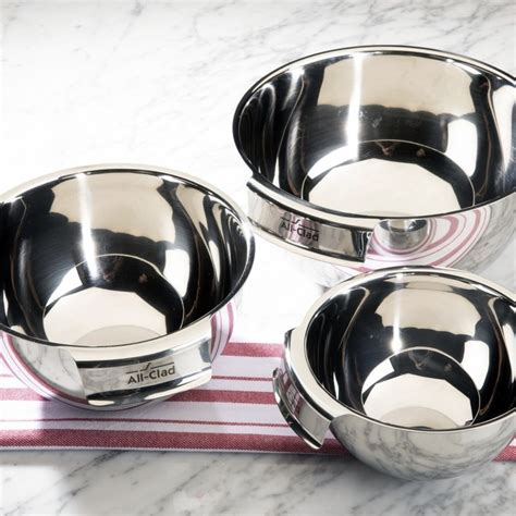 All Clad Stainless Steel 3 Piece Mixing Bowl Set Williams Sonoma