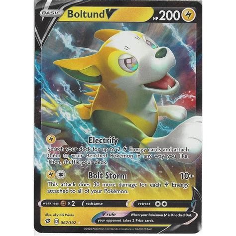 Pokemon Trading Card Game 067 192 Boltund V Rare Holo V Card Sword