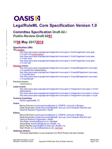 Fillable Online Docs Oasis Open Xml Namespace Document For Legalruleml