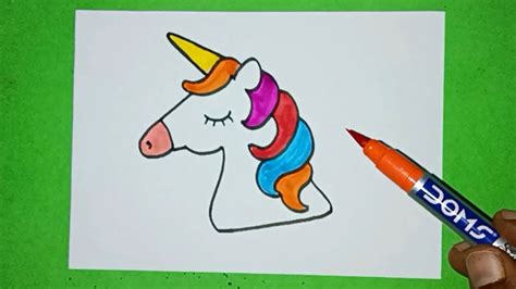 Unicorn Horse Face Drawing How To Draw A Unicorn Drawing Easy