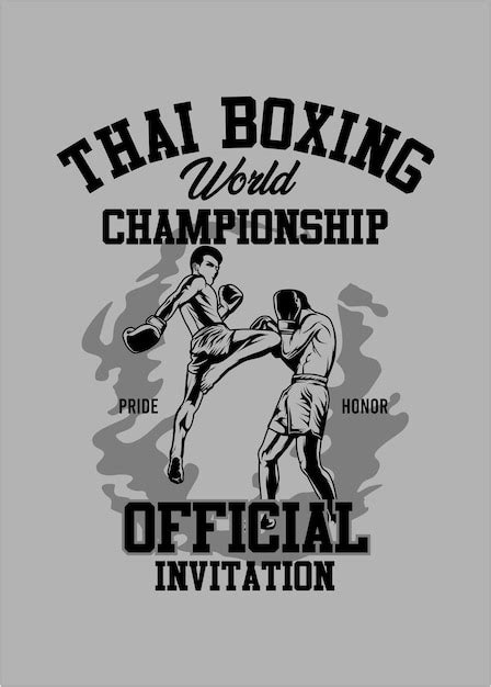 Premium Vector Thai Boxing Championship