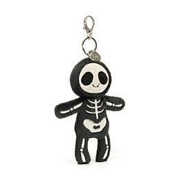 Jellycat Skeleton Bob Bag Charm Temptation Gifts