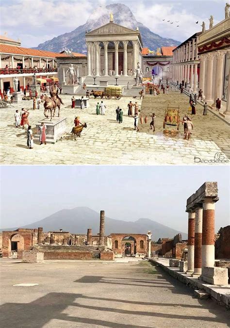 Very Interesting Reconstruction Of The Forum In Pompeii It Was A X