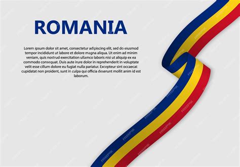 Bandeira Da Roménia Vetor Premium