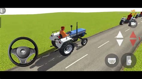 Indian Blue Holland Tractor Driving D Part Tractor Game