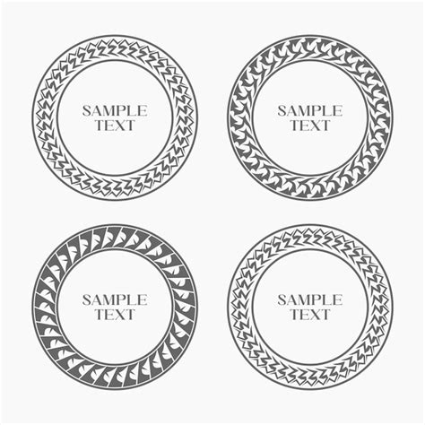 Premium Vector Set Of Circle Frame Decoration