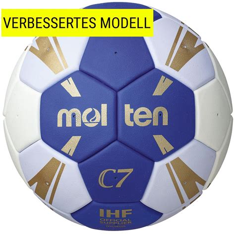 molten Handball Wettspielball blau weiß gold Kaufland de