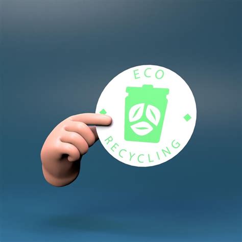 Mano que sostiene el icono de reciclaje ecológico concepto de ecología