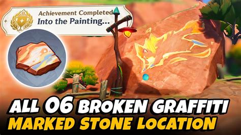 6 Broken Graffiti Marked Stone Locations Natlan Hidden Achievment