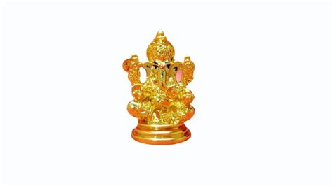 Surya Arts Golden Gold Plated Dagdusheth Ganesha Statues At Rs 1500