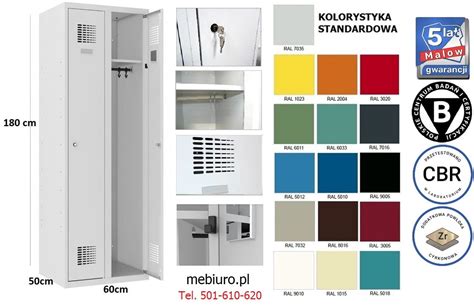 Metalowa Szafa Ubraniowa Sum W St Dwudrzwiowa Szafka Bhp Socjalna