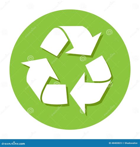 Large Recycle Icon Great For Any Use Vector Eps10 Stock Vector