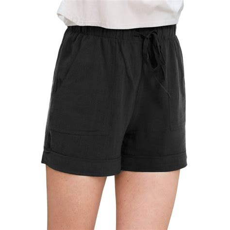 Weardear Women Casual Shorts Drawstring Comfy Elastic Waist Shorts