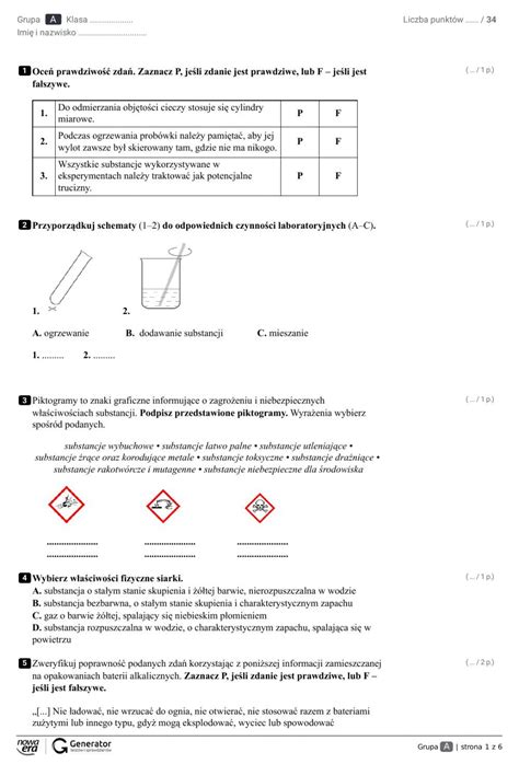 Chemia Nowe Ery Klasa Sprawdziany Pdf Artofit