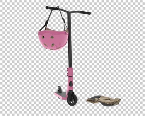 Premium PSD Kick Scooter Isolated On Transparent Background 3d