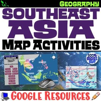 Southeast Asia Map Practice Activities Geography Of Se Asia Region